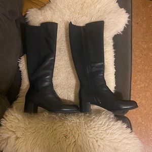 Naturalizer knee high black leather boots